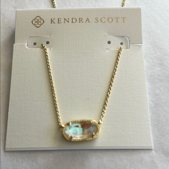 Kendra Scott Gold Necklace with Iridescent Stone - Picture 2 of 3